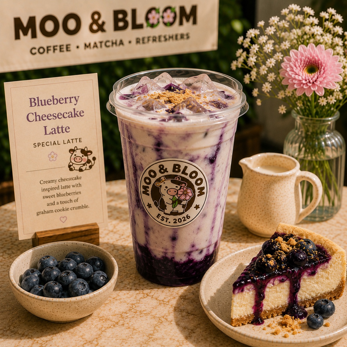 Blueberry Cheesecake Latte